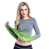 Professional Yoga Sport Gradient Color T Shirt