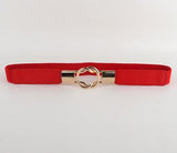 Fashion women's belt elastic gold circle
