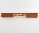 Fashion women's belt elastic gold circle