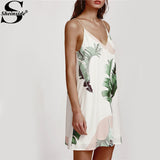 White Cami Palm Dress