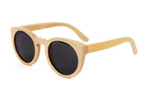 Bamboo sunglasses with color lens and sunglasses bag & cloth