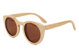 Bamboo sunglasses with color lens and sunglasses bag & cloth