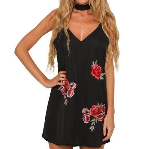 Fashion Dress Women Sexy Appliques