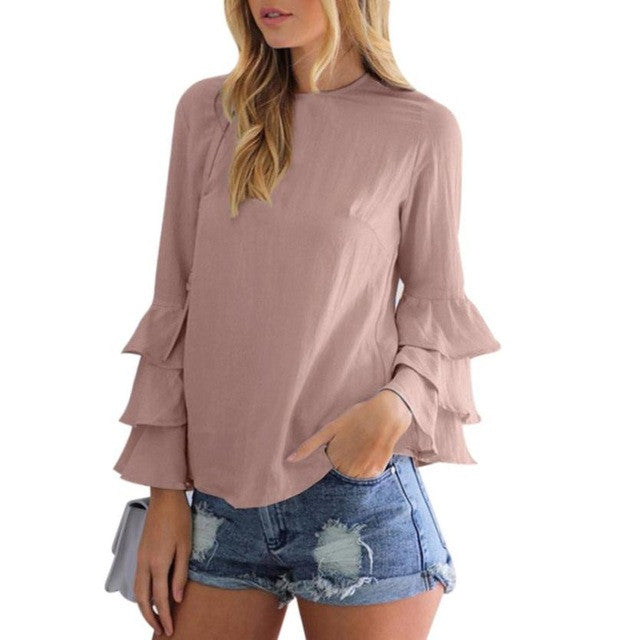 Women Ruffles Shirt