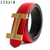 Red Solid Brass Luxury Belt