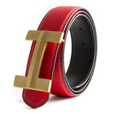 Red Solid Brass Luxury Belt