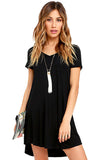 Black Trendy Sweetheart Neck Pocket Shirt Dress