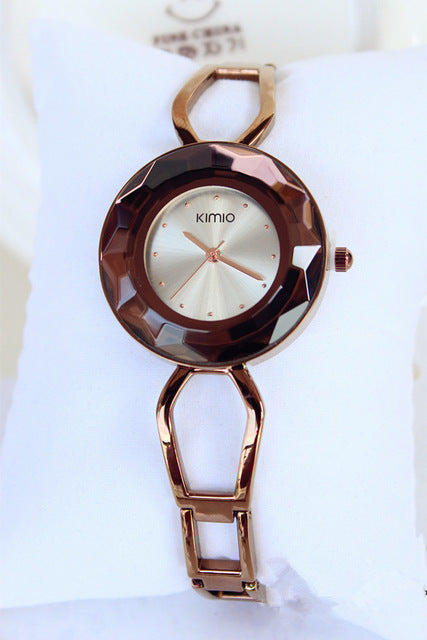 Kimio Fashion luxury Women's Unique design quartz watch bracelet Ladies Dress Luxury Bracelet wirstatches relogio masculino &BOX