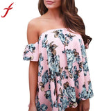 Off Shoulder Blouse 2017 Floral Blouse