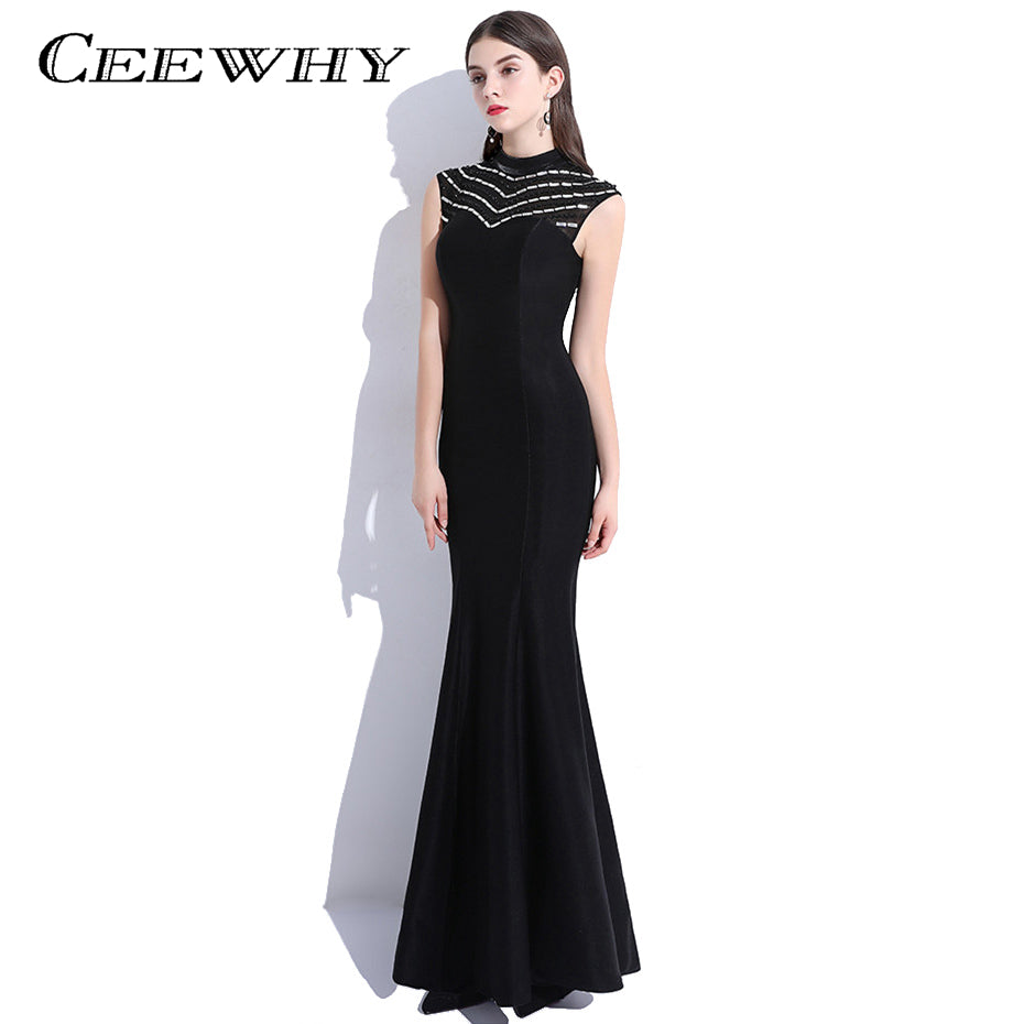 Black Evening Dress Long Mermaid