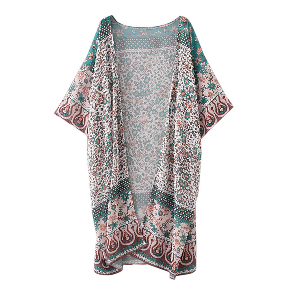 Women Floral Print Chiffon Shirt