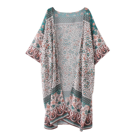 Women Floral Print Chiffon Shirt