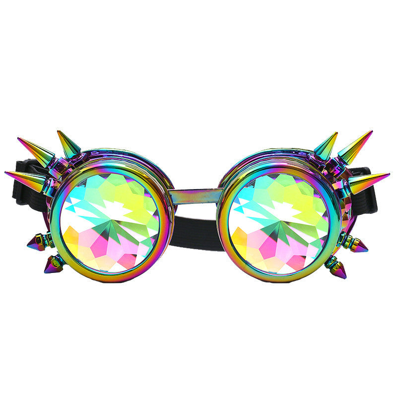 Kaleidoscope Colorful Glasses Rave Festival Party EDM Sunglasses Diffracted Lens