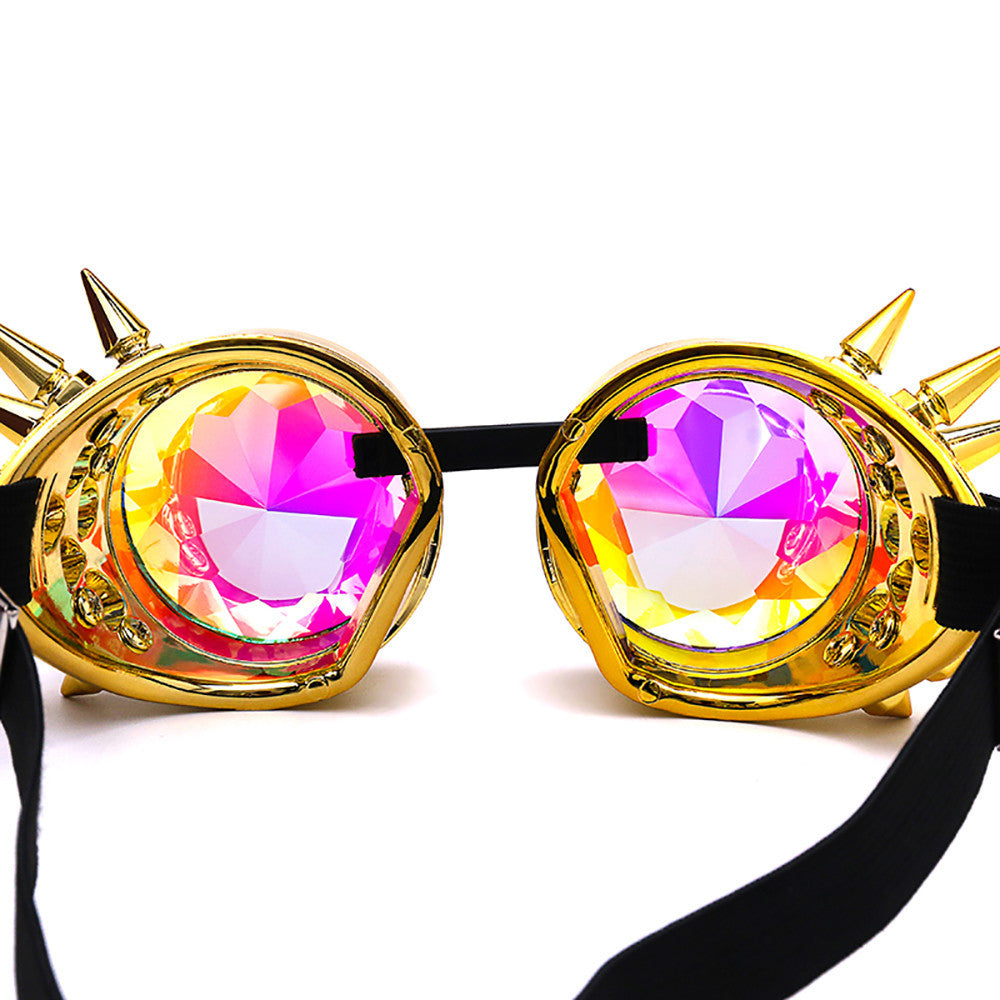 Kaleidoscope Colorful Glasses Rave Festival Party EDM Sunglasses Diffracted Lens
