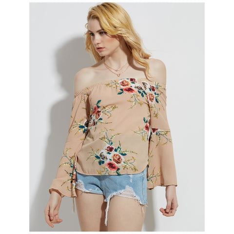 Nude Flower Blouse