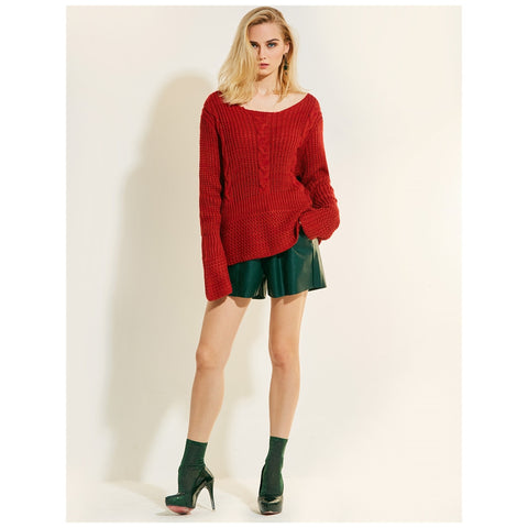 Full Sleeves Brick Red Blouse