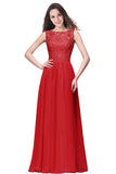 Longue Cheap Coral Lace Dress