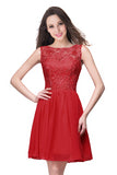 Longue Cheap Coral Lace Dress