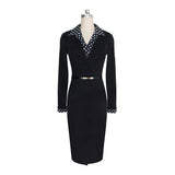 2018 Polka Dot office Dress Elegant Formal