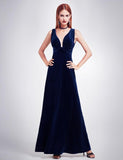 Sexy Velour High Split Evening Dress