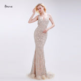 Champagne Evening Dress Stunning Beading