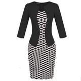 New Fashion Autumn Two Piece Elegant Plaid Work