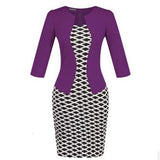 New Fashion Autumn Two Piece Elegant Plaid Work