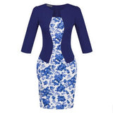 New Fashion Autumn Two Piece Elegant Plaid Work