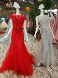 Tulle light grey luxury crystals Dress