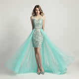Beauty Lace Appliques Knee Length Cocktail Dress