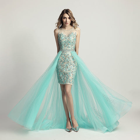Beauty Lace Appliques Knee Length Cocktail Dress
