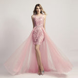 Beauty Lace Appliques Knee Length Cocktail Dress