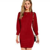 Sheinside Burgundy Pencil Work/Party Dress