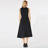 Kinikiss Women Elegant Tank Dress Black Office Work