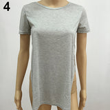 Top Casual Loose Slim Split Long T Shirt