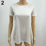 Top Casual Loose Slim Split Long T Shirt