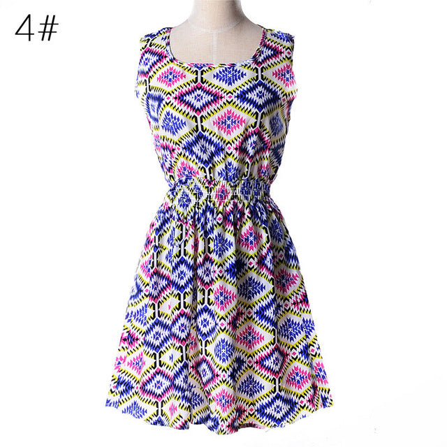 Summer Women Dress 2018 Ladies Print Casual