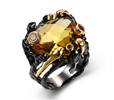 DreamCarnival Vintage Black Gold Ring