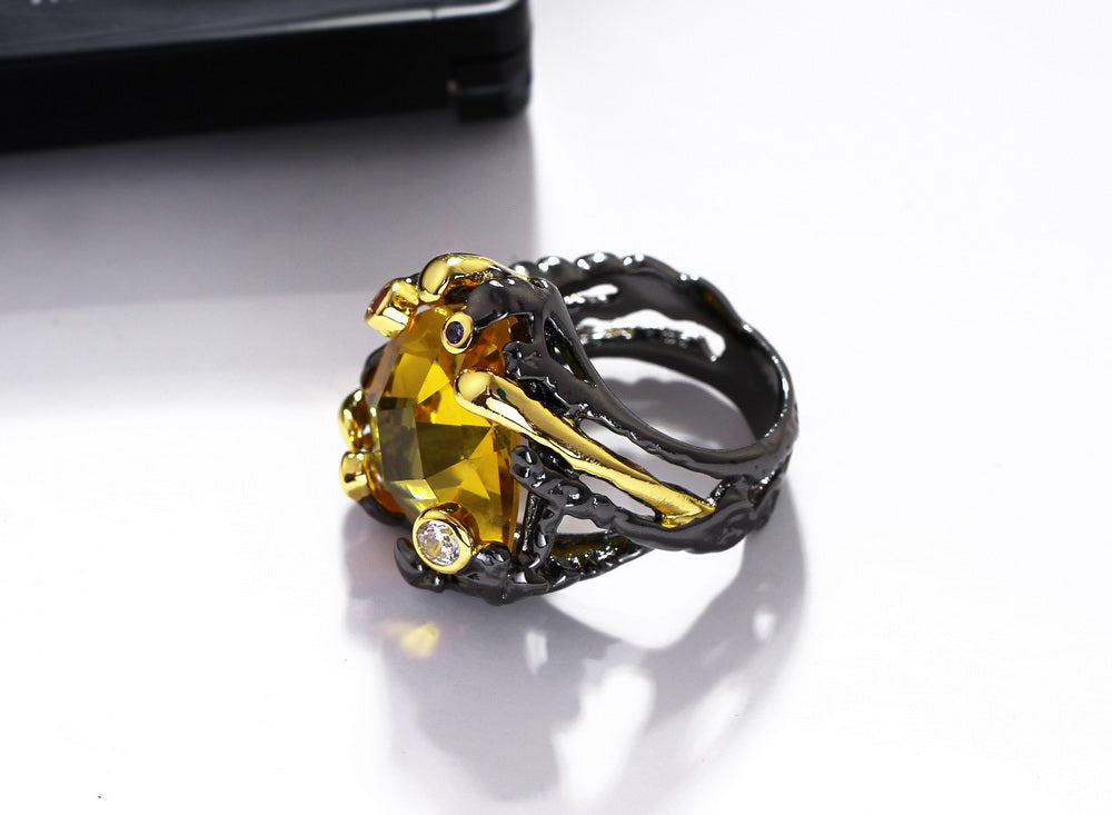 DreamCarnival Vintage Black Gold Ring
