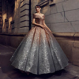 Sparkling V-Neck Evening Dress 2018