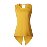 018 Summer New Sexy Sleeveless T-shirt Yellow