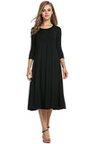 2018 New Women Soft Cotton Solid Summer Casual Dress