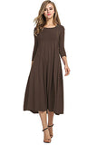 2018 New Women Soft Cotton Solid Summer Casual Dress