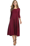 2018 New Women Soft Cotton Solid Summer Casual Dress