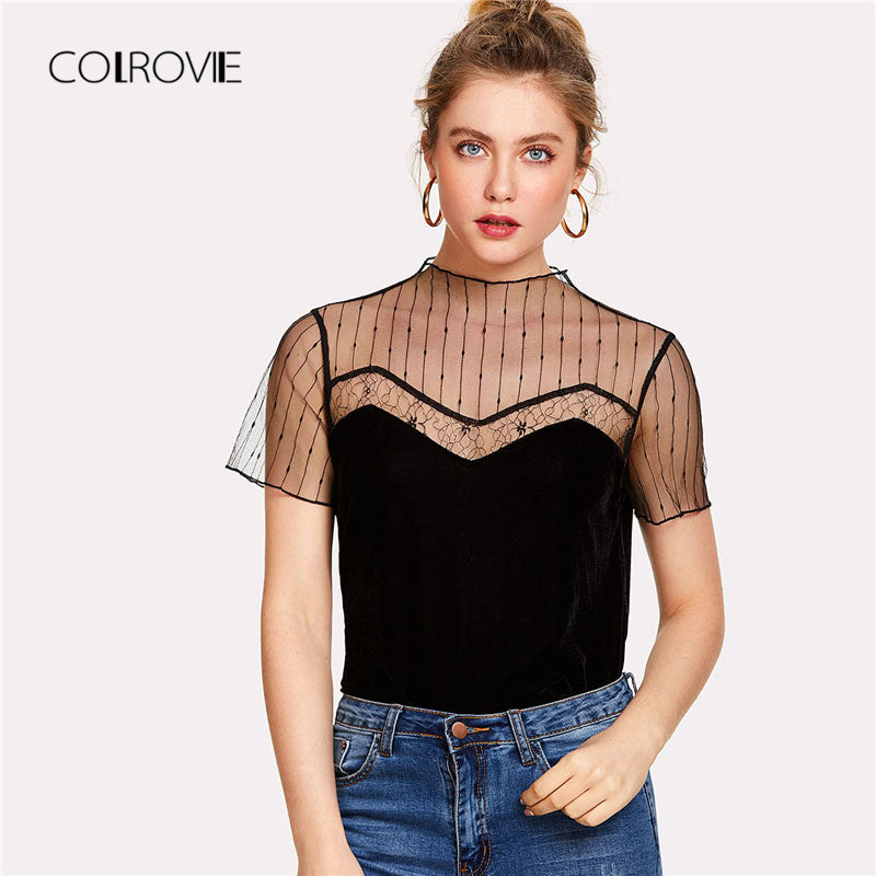New Fashion Cut Out Plain Shirt 2018