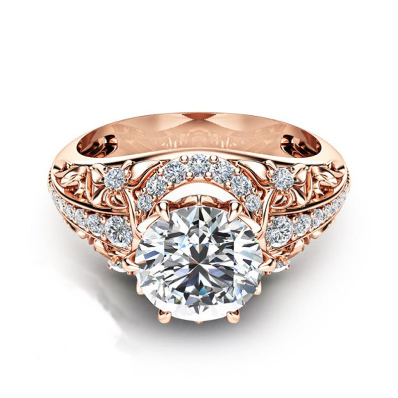 Luxury Wedding 14K Rose Gold Ring