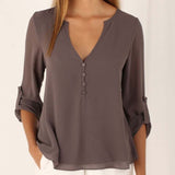 Tops and Blouses Plus Size Chiffon Shirt