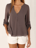 Tops and Blouses Plus Size Chiffon Shirt