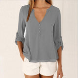 Tops and Blouses Plus Size Chiffon Shirt