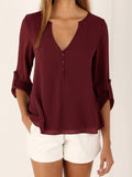 Tops and Blouses Plus Size Chiffon Shirt